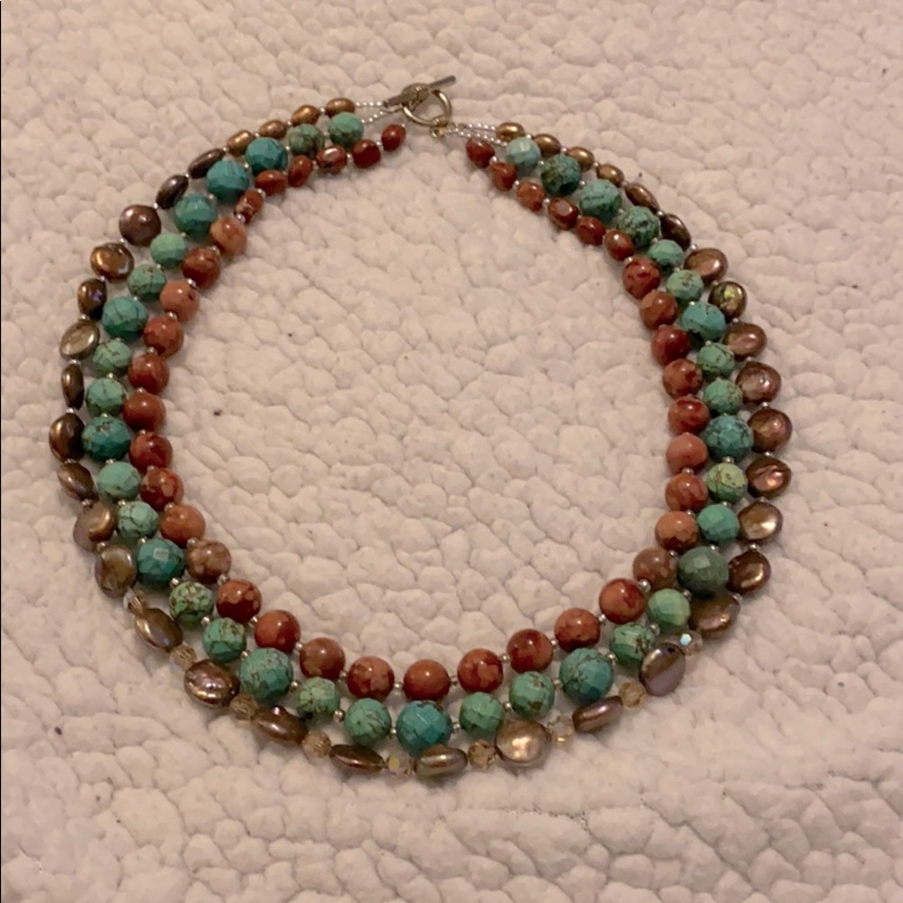 Rock and Bead necklace!